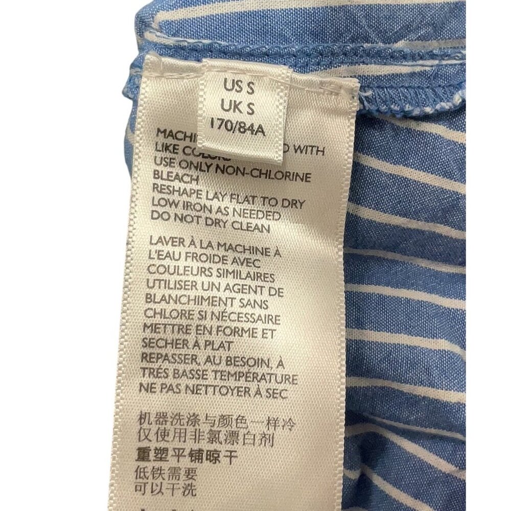 Urban Outfitters Blue White Striped Ruffled Babydoll Dress | Boho Girlhoodcore S - Picture 7 of 11